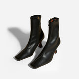 Duck Boots Stretch Vegan Leather Black Angle 2