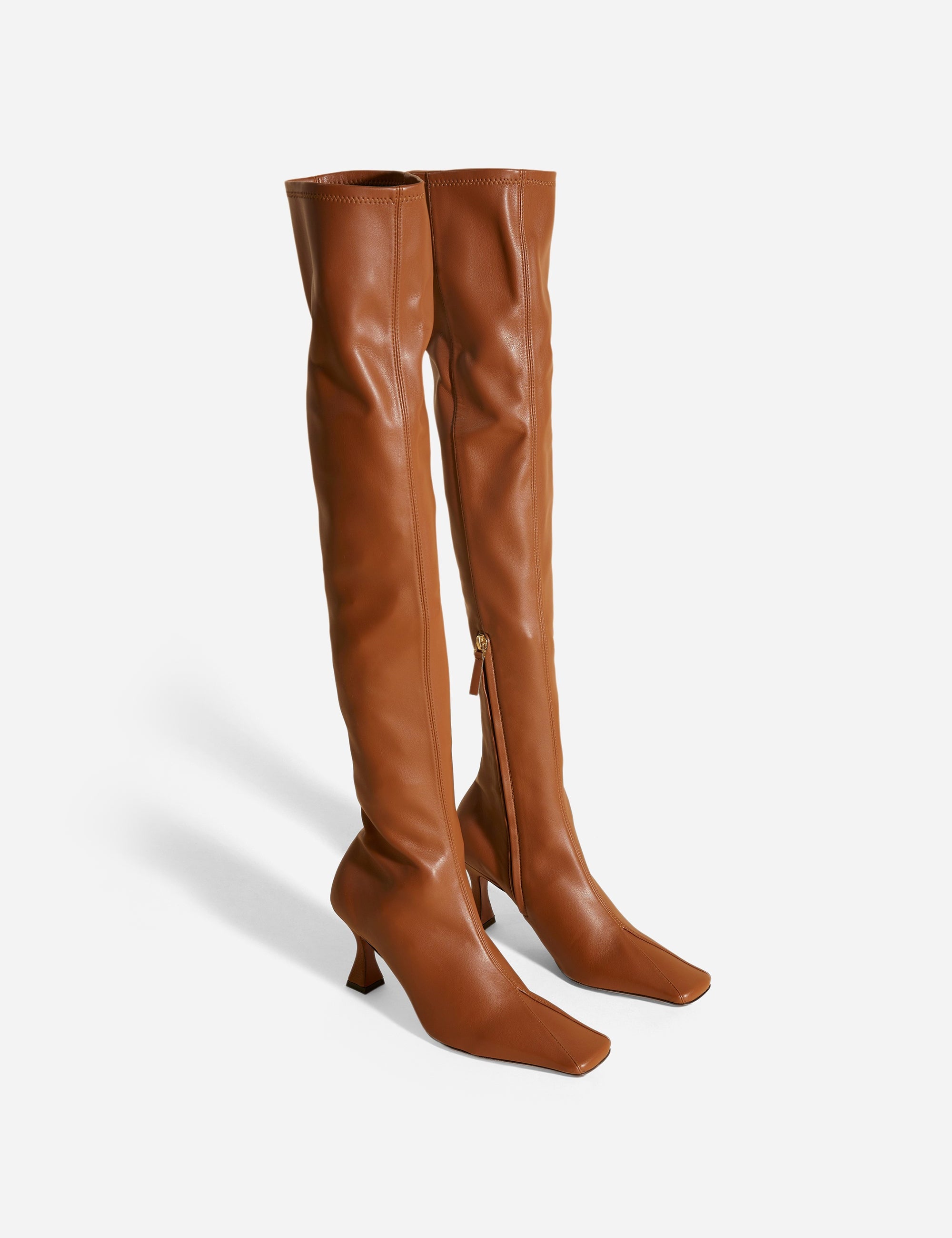 Over Knee High Duck Boots Walnut