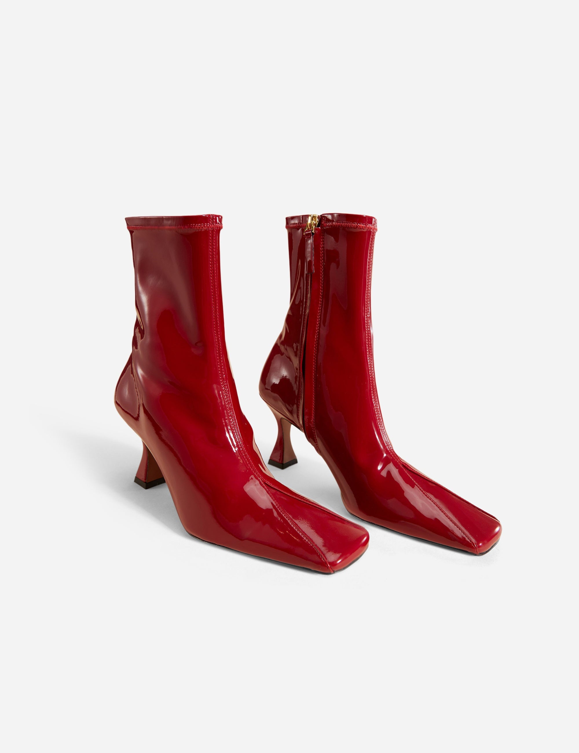 Duck Boots Stretch Vegan Patent Red