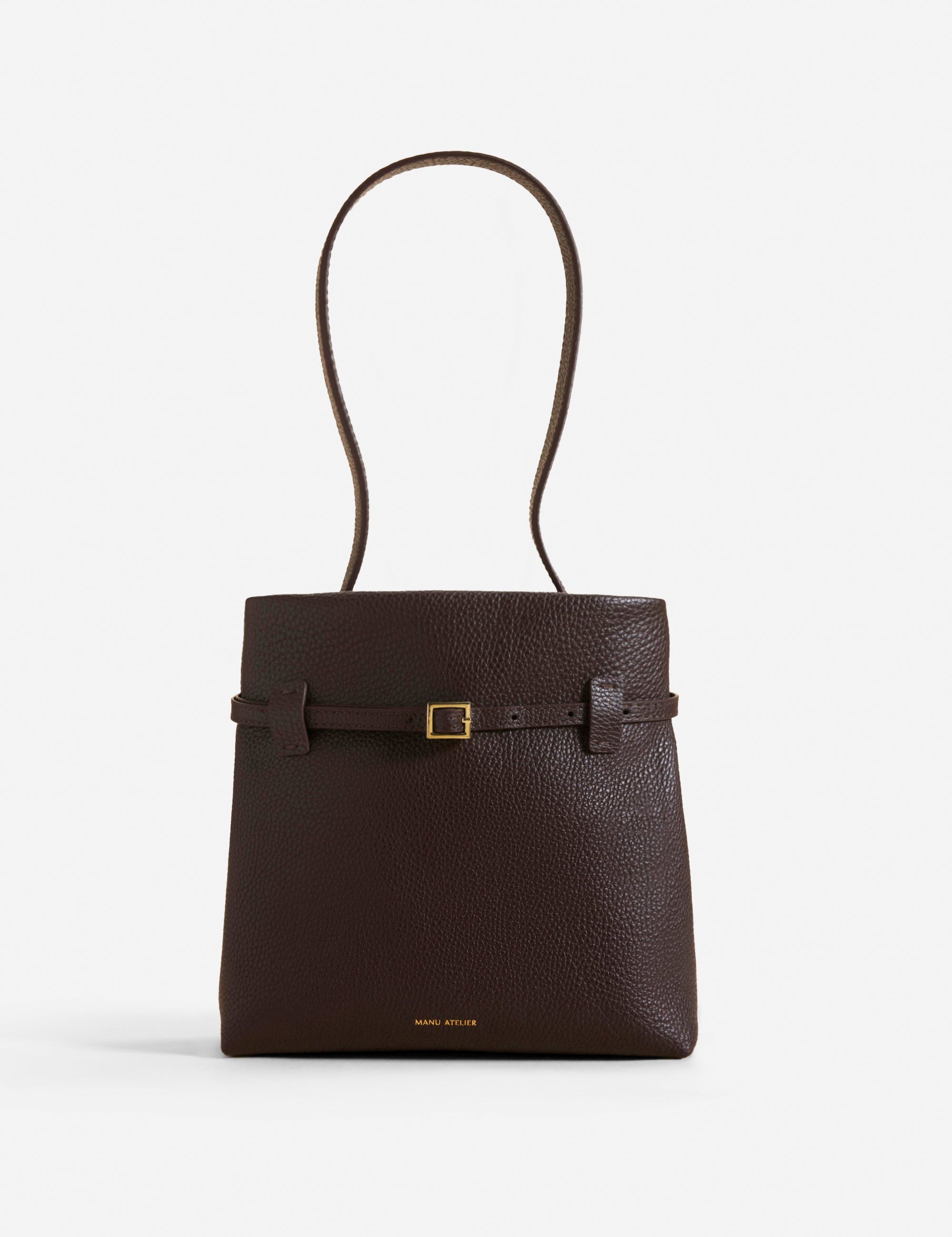 Mini Tote Du Jour Calf Skin Leather Deep Brown 
