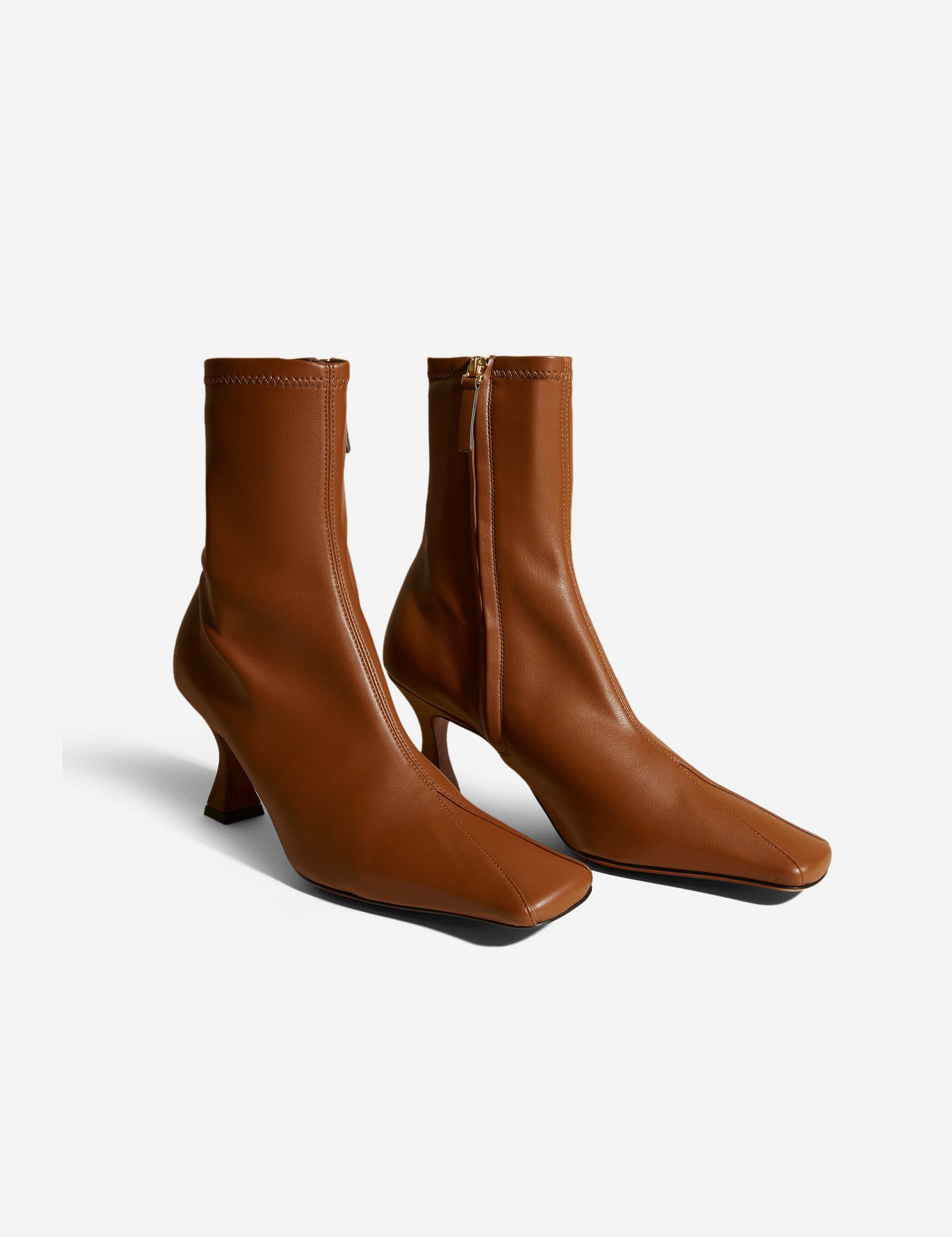 Duck Boots Stretch Vegan Leather Walnut
