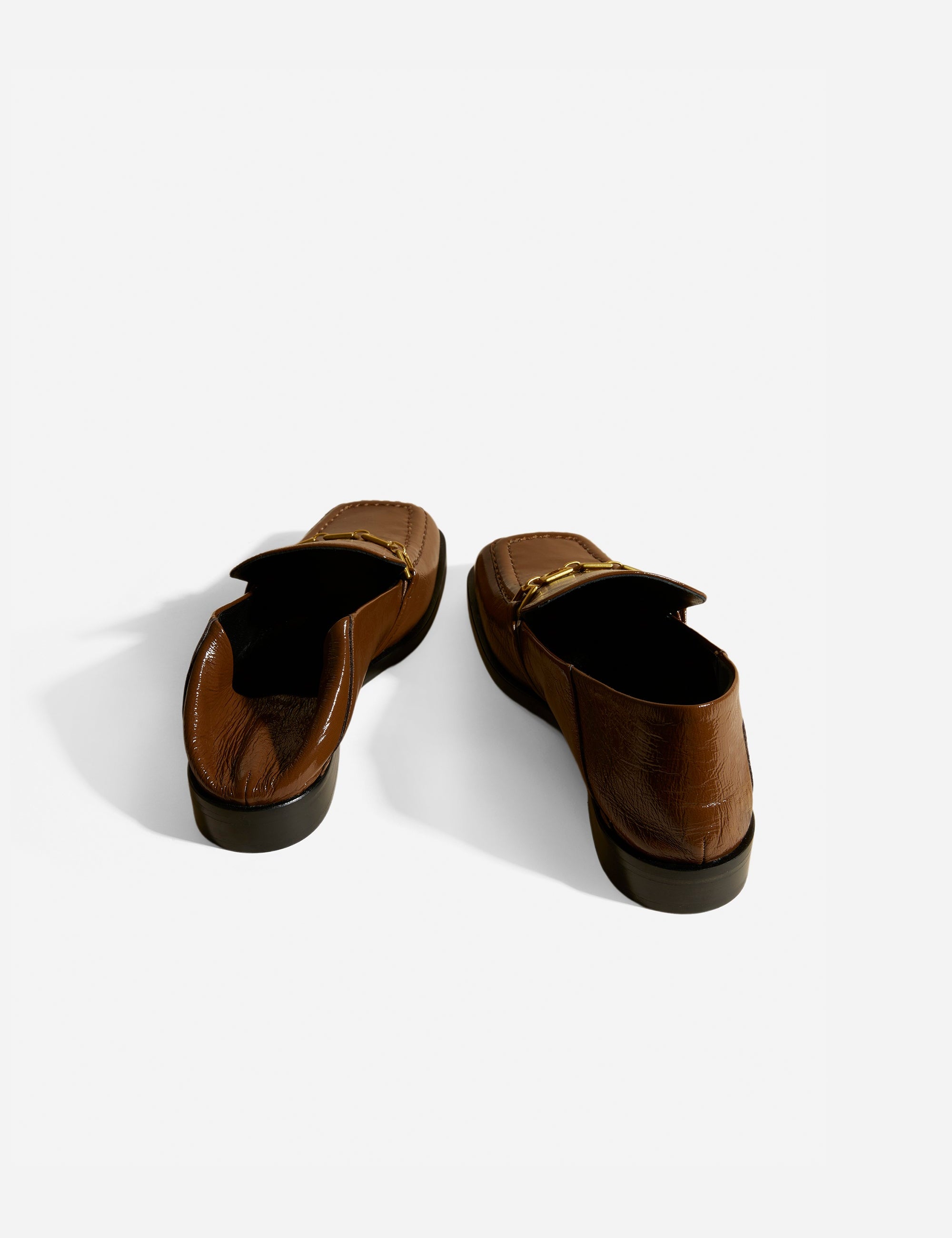 The Tap Loafers Mocha High Gloss Back
